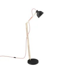 Lamkur Gulvlamper|Gulvlamper > Gulvlampe Skansen, justerbar, sort