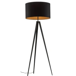 Domiluce Gulvlamper|Gulvlamper > Gulvlampe Tago, treben, skærm sort/guld
