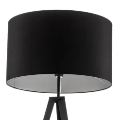 Euluna Gulvlamper|Gulvlamper > Gulvlampe Tago, treben, skærm sort/sølv