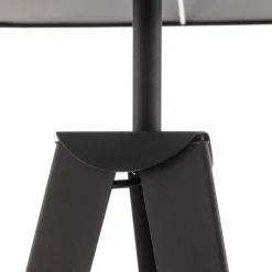 Euluna Gulvlamper|Gulvlamper > Gulvlampe Tago, treben, skærm sort/sølv
