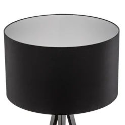 Euluna Gulvlamper|Gulvlamper > Gulvlampe Tago, treben, skærm sort/sølv