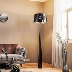 Aluminor Gulvlamper|Gulvlamper > Gulvlampe Totem LS med krom-finish, sort