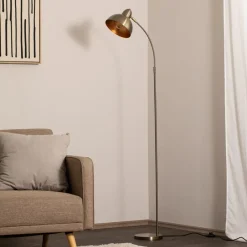 Opviq Gang|Pendellamper > Gulvlampe Varzan, guld, metal, højde 162 cm, E27