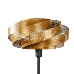 Domiluce Gulvlamper|Gulvlamper > Gulvlampe Vento, sort/guld, metal, Ø 40 cm, E27