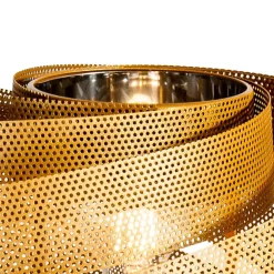 Domiluce Gulvlamper|Gulvlamper > Gulvlampe Vento, sort/guld, metal, Ø 40 cm, E27
