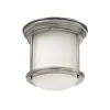 Udendørs Loftlamper ^ Quintiesse Hadrian Mini udendørs loftslampe, antik nikkel/opalhvid
