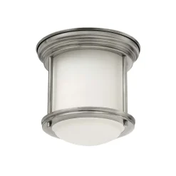 Udendørs Loftlamper ^ Quintiesse Hadrian Mini udendørs loftslampe, antik nikkel/opalhvid