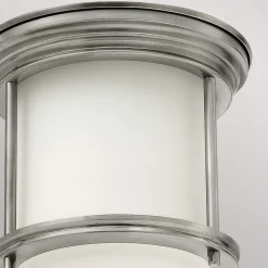 Udendørs Loftlamper ^ Quintiesse Hadrian Mini udendørs loftslampe, antik nikkel/opalhvid