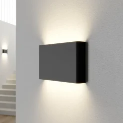 Væglamper|Væglamper ^ Nowodvorski Lighting Haga væglampe, grafit, metal, G9, op/ned, 25,5 cm bred