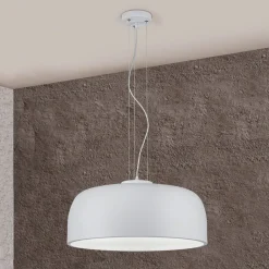 Trio Lighting Pendellamper > Halvskålformet pendellampe Baron i mat hvid
