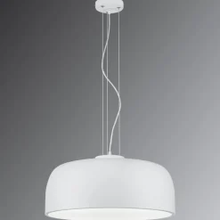 Trio Lighting Pendellamper > Halvskålformet pendellampe Baron i mat hvid