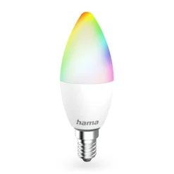 Dæmpbar Led-Pære|Smarte Lyskilder ^ Hama Smart LED klar E14 C35 stearinlys WLAN Matter 4,9 W RGBW