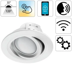 Hama Indbygningsspots > WLAN LED-indbygningsspot, via app CCT hvidt