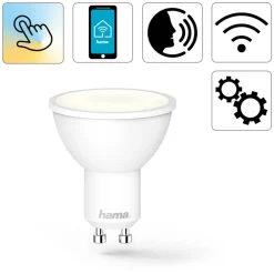 Hama Dæmpbar Led-Pære|Smarte Lyskilder > WLAN LED-reflektor GU10 5.5W 120° CCT dæmpes