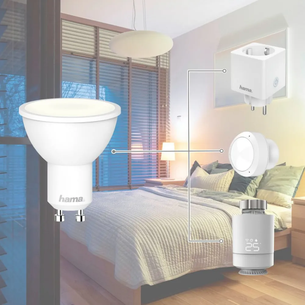 Hama Dæmpbar Led-Pære|Smarte Lyskilder > WLAN LED-reflektor GU10 5.5W 120° CCT dæmpes