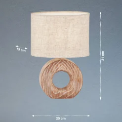 Bordlamper ^ FISCHER & HONSEL Hanke bordlampe, højde 31 cm, skærm sandfarvet