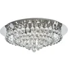Searchlight Loftlamper > Hanna loftlampe, krom, glaskrystalkugler, 55 cm