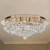 Searchlight Loftlamper > Hanna loftslampe, guld, krystalkugler, Ø 55 cm