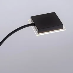 JUST LIGHT. GmbH Gulvlamper|Gulvlamper > Hans LED-gulvlampe med læselampe, kantet, sort