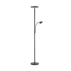 JUST LIGHT. GmbH Gulvlamper|Gulvlamper > Hans LED-gulvlampe med læselampe, rund, sort