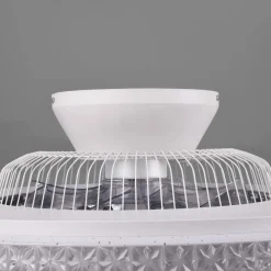 Reality Leuchten Loftventilatorer > Harstad LED-loftventilator, krystalramme