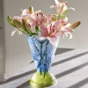Hübsch Møbel Og Interiør > Abyss-vase, blå, glas, højde 29 cm, Ø 20 cm