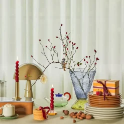 Hübsch Møbel Og Interiør > Abyss-vase, blå, glas, højde 29 cm, Ø 20 cm