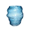 Møbel Og Interiør ^ Hübsch Aurora-vase, glas, blå, højde 18 cm