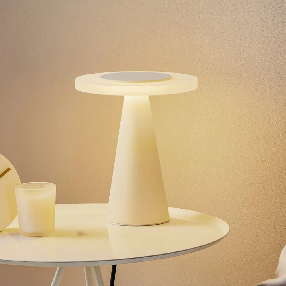 Bordlamper ^ Helestra Bax bordlampe med touchdæmper, hvid