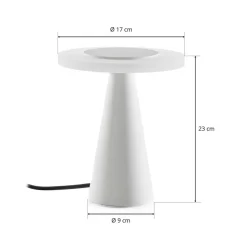Bordlamper ^ Helestra Bax bordlampe med touchdæmper, hvid
