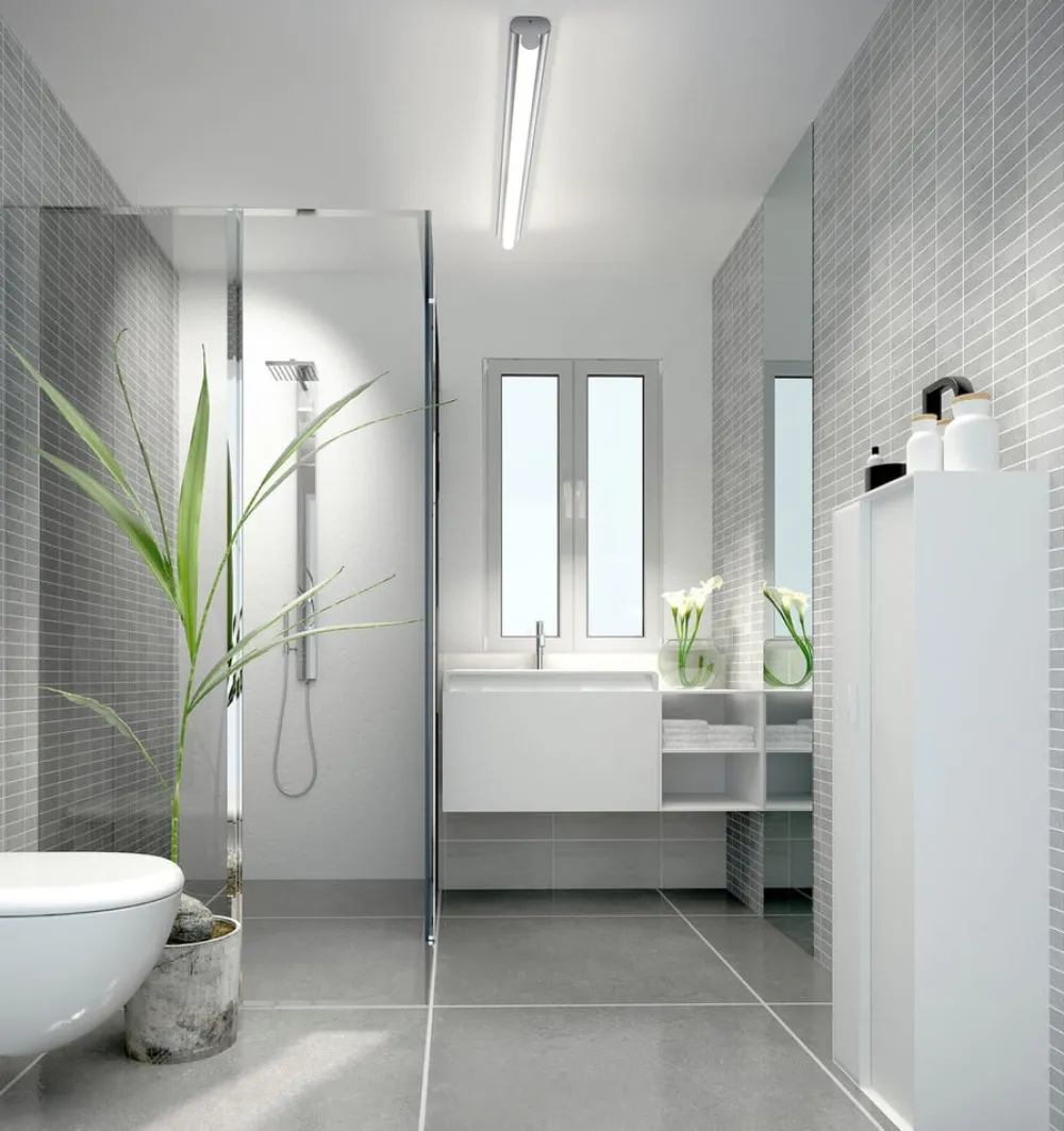 Helestra Væg- Og Spejllamper > LED-spejllampe LOOM 2, længde 120 cm, IP44, CCT