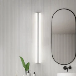 Væg- Og Spejllamper ^ Helestra LED-spejllampe LOOM, længde 90 cm, krom, IP44