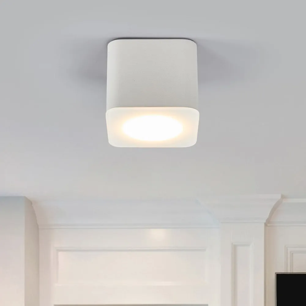 Helestra Loftlamper|Spotlights > Oso LED-loftspot, kantet, hvid mat