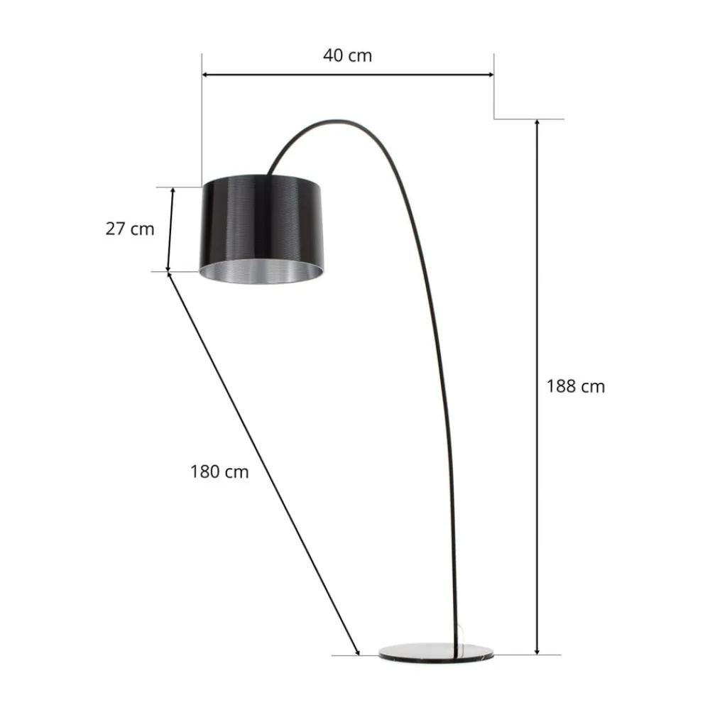Gulvlamper|Gulvlamper ^ Helestra Roxx buelampe, sort