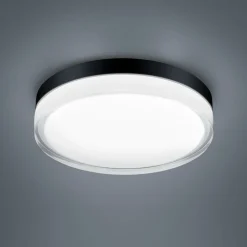 Loftlamper ^ Helestra Tana LED-loftslampe, sort, Ø 28 cm