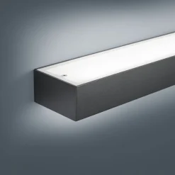Helestra Gang|Pendellamper > Theia LED-væglampe, mat sort 60 cm