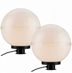 Udendørs Spot ^ JUST LIGHT. GmbH Hemis udendørs dekorationslys, jordspyd, 2-pak Ø 30cm