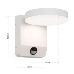 ORION Væglampe Med Sensor > Hendryk LED-væglampe, udendørs med sensor, hvid