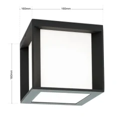 ORION Væglamper > Henry udendørs væglampe, 16 x 16 x 16 cm, antracit