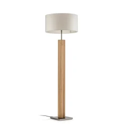 HerzBlut Gulvlamper|Gulvlamper > Dana gulvlampe, natur eg, hvid