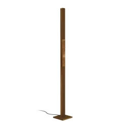 Gulvlamper ^ HerzBlut LED-gulvlampe Lana del bronco, træ, dæmpbar