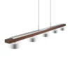 Bæredygtige Lamper ^ HerzBlut pendellampe Estelle, træ, 130 cm, olieret valnød