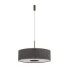 Pendellamper|Pendellamper ^ Nowodvorski Lighting Hængelampe Amarela L, sort melange, tekstil, E27