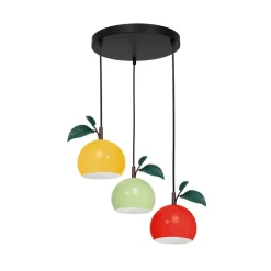 Luminex Pendellamper > Hængelampe Apple mix, farverig, metal, Ø 42 cm, 3 lyskilder, E27