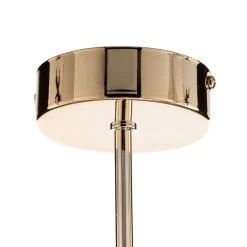 Euluna Pendellamper > Hængelampe Aurora, guldfarvet, 6 lyskilder, glas, metal