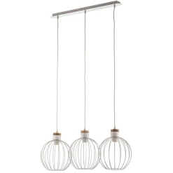 Pendellamper ^ EMIBIG LIGHTING Hængelampe Barbado, 3 lyskilder i hvid