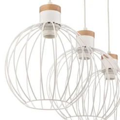 Pendellamper ^ EMIBIG LIGHTING Hængelampe Barbado, 3 lyskilder i hvid