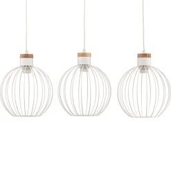 Pendellamper ^ EMIBIG LIGHTING Hængelampe Barbado, 3 lyskilder i hvid