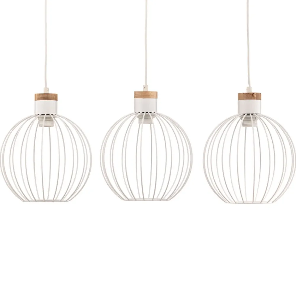Pendellamper ^ EMIBIG LIGHTING Hængelampe Barbado, 3 lyskilder i hvid