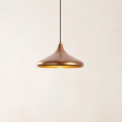 Pendellamper|Pendellamper ^ Opviq Hængelampe Barek 11545, messing brun, metal, Ø 34 cm